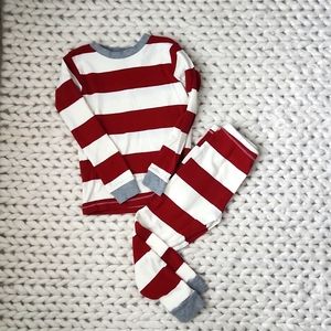 Burts Bees Striped Christmas Jammies